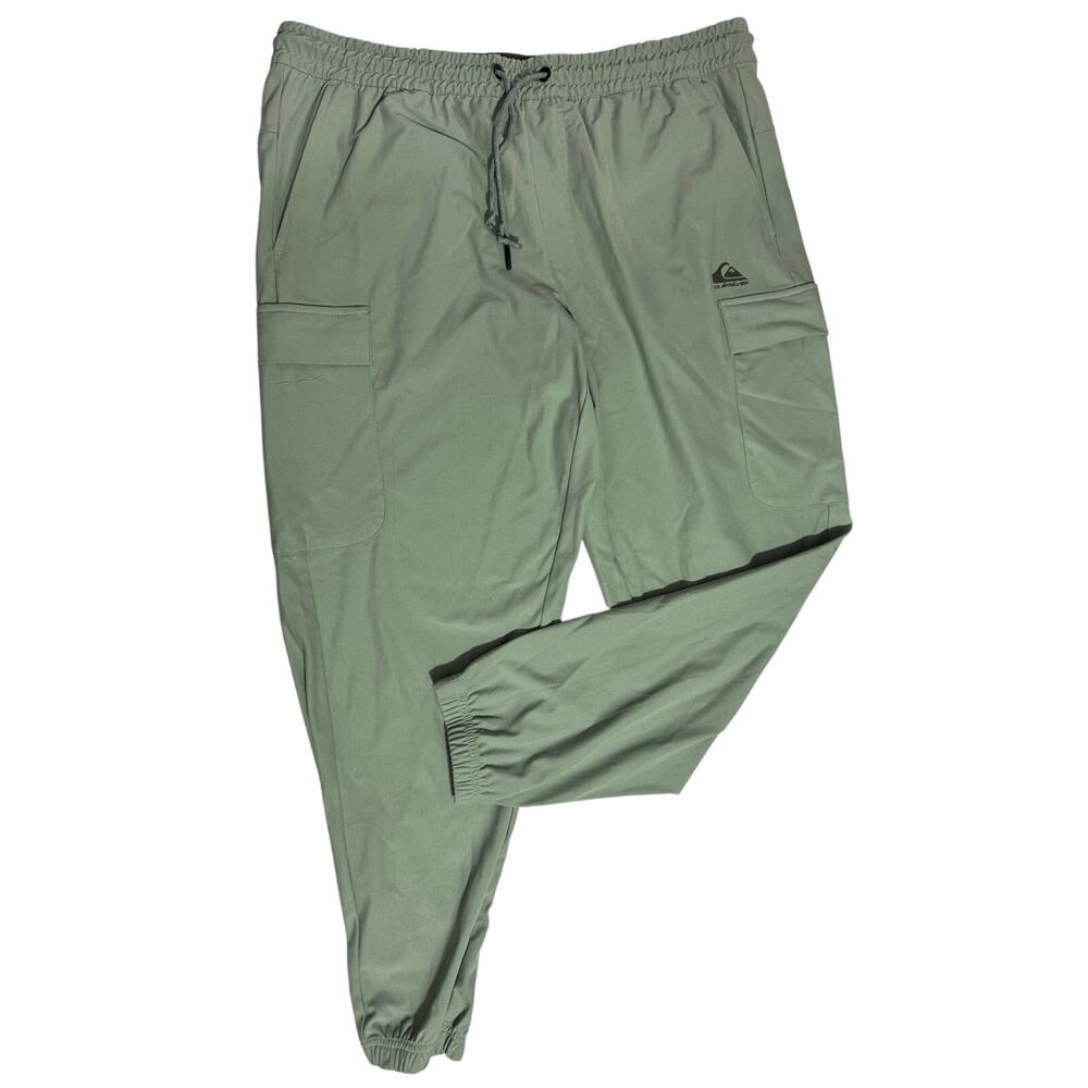 Quiksilver Men's Green Jogger Sweatpants Drawstring Pockets XL